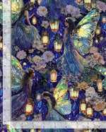 Lumière Lantern Fairy Floral Fabric by the Yard – Fairy Garden Cotton Quilting Fabric | Timeless Treasures FLEUR-CD4351 Multi