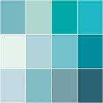Confetti Cotton™  - Aqua Fat Quarter Bundle - 12 pcs