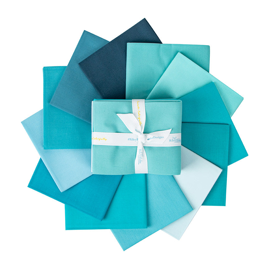 Confetti Cotton™  - Aqua Fat Quarter Bundle - 12 pcs