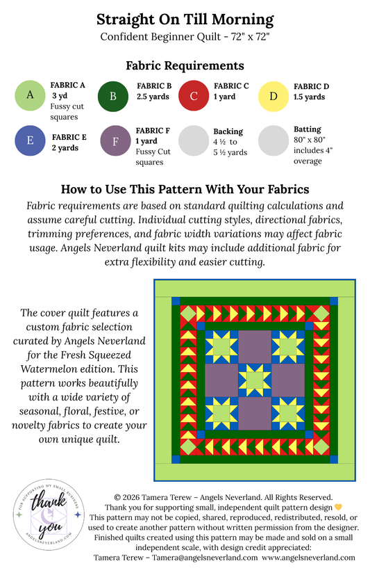 Fresh Squeezed Watermelon Quilt Kit – 72” x 72” Confident Beginner Quilt