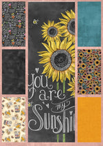 Flower Market Floral Rustic DIY Sunflower Panel Quilt - The Framed Collection