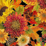 Fall Is In The Air Metallic - 1 yard Fabric Bundle