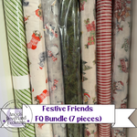 Festive Friends Christmas FQs Fabric Bundle - Winter Animal Cotton Fabric