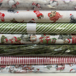 Festive Friends Christmas FQs Fabric Bundle - Winter Animal Cotton Fabric