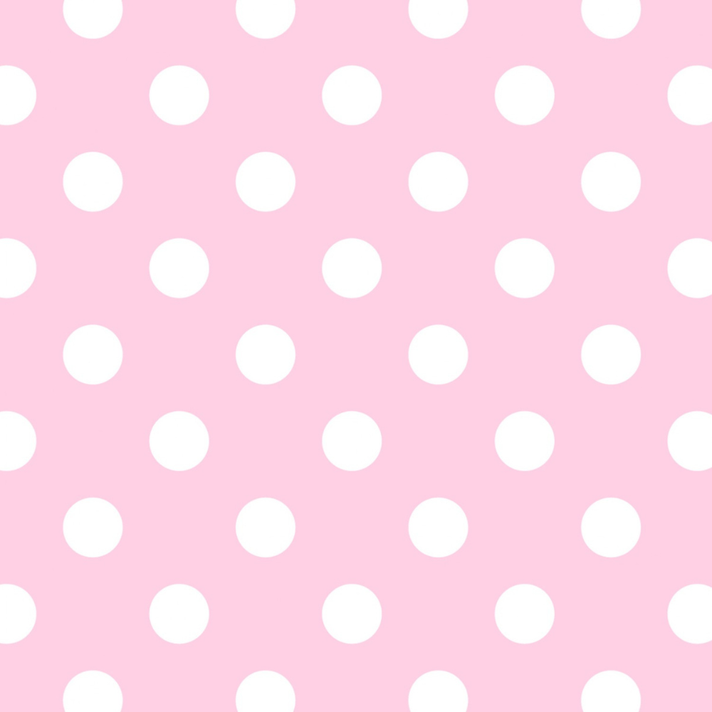 Happy Dots - Large white dots on Pink background baby flannel fabric by the yard