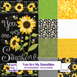 You are my Sunshine Fabric Fat Quarter Bundle with Sunflower Panel - Beeloved Fabric FQs