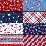 Gnome of the Brave Patriotic Fabric Bundle by Henry Glass