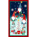 Michael Miller A Gnome to Fa La Christmas Metallic Fabric Bundles with Panel