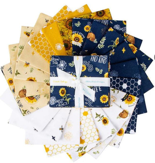 Honey Bees & Flowers Please - Fat Quarter Bundle