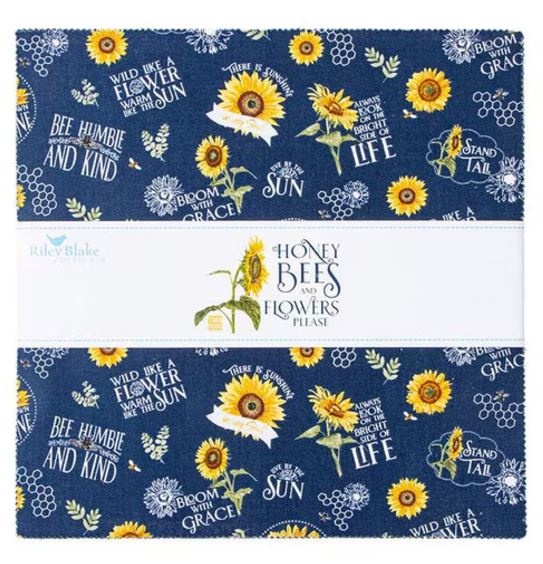 Honey Bees & Flowers Please - 10" Stacker Precuts