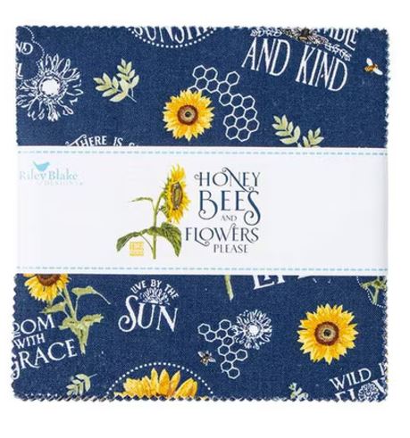 Honey Bees & Flowers Please - 5" Stacker Precuts