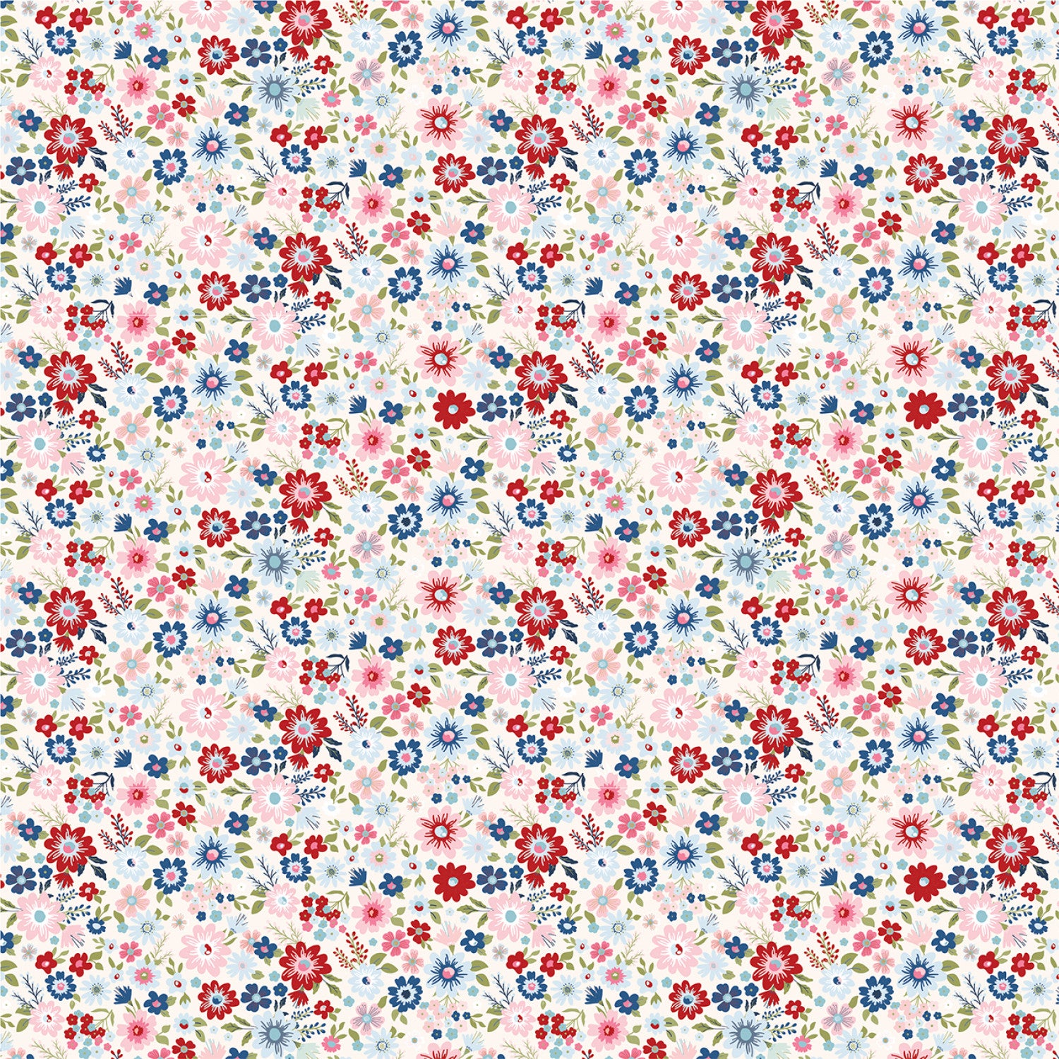 Hip Hip Hooray Liberty - Hooray White - Cotton Fabric by the Yard
