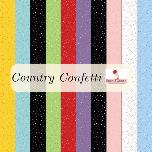 Country Confetti -Sweet Pickle Bright Green Blender Fabric Yardage