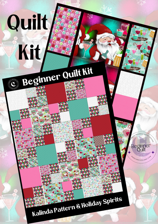 Christmas Quilt Kits with Holiday Spirits - Santa's Northpole Lounge