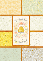 Home Sweet Home Floral Bee Hive DIY Panel Quilt with Picture This Pattern