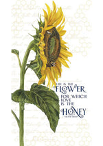 Honey Bees and Flowers Please - Life is the Flower Panel Only - Sunflower Panel