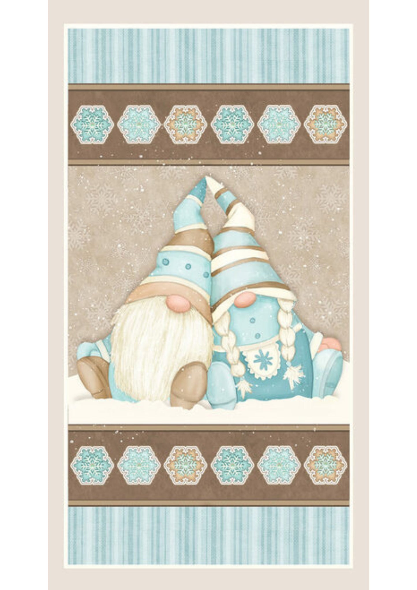 I Love Sn'Gnomies Flannel 24" Gnome Panel Only Fabric by Henry Glass