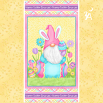 Hoppy Easter Gnomies Advanced Beginner QUILT KIT 1 with Henry Glass Easter Gnome Fabric 50"x70"