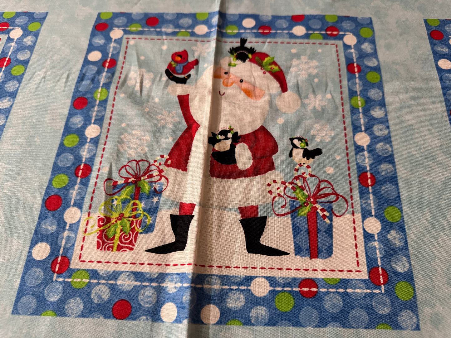 A Jolly Good Time – 24" Christmas Fabric Panel by Studio E (Victoria Hutto) – 6 Block Panel