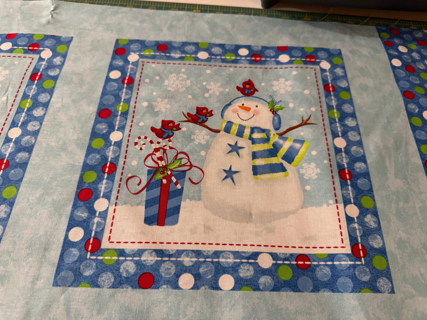 A Jolly Good Time – 24" Christmas Fabric Panel by Studio E (Victoria Hutto) – 6 Block Panel