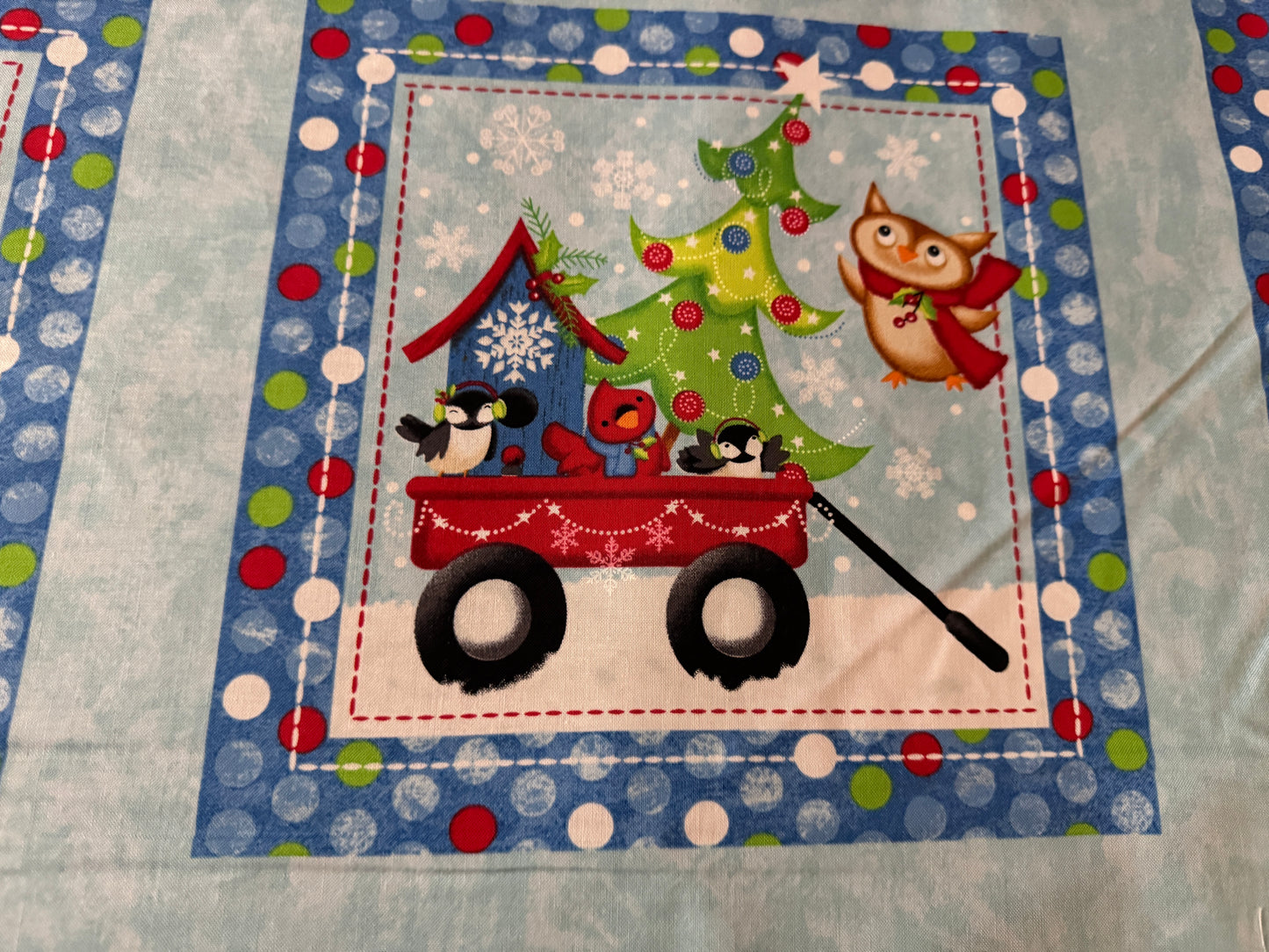 A Jolly Good Time – 24" Christmas Fabric Panel by Studio E (Victoria Hutto) – 6 Block Panel