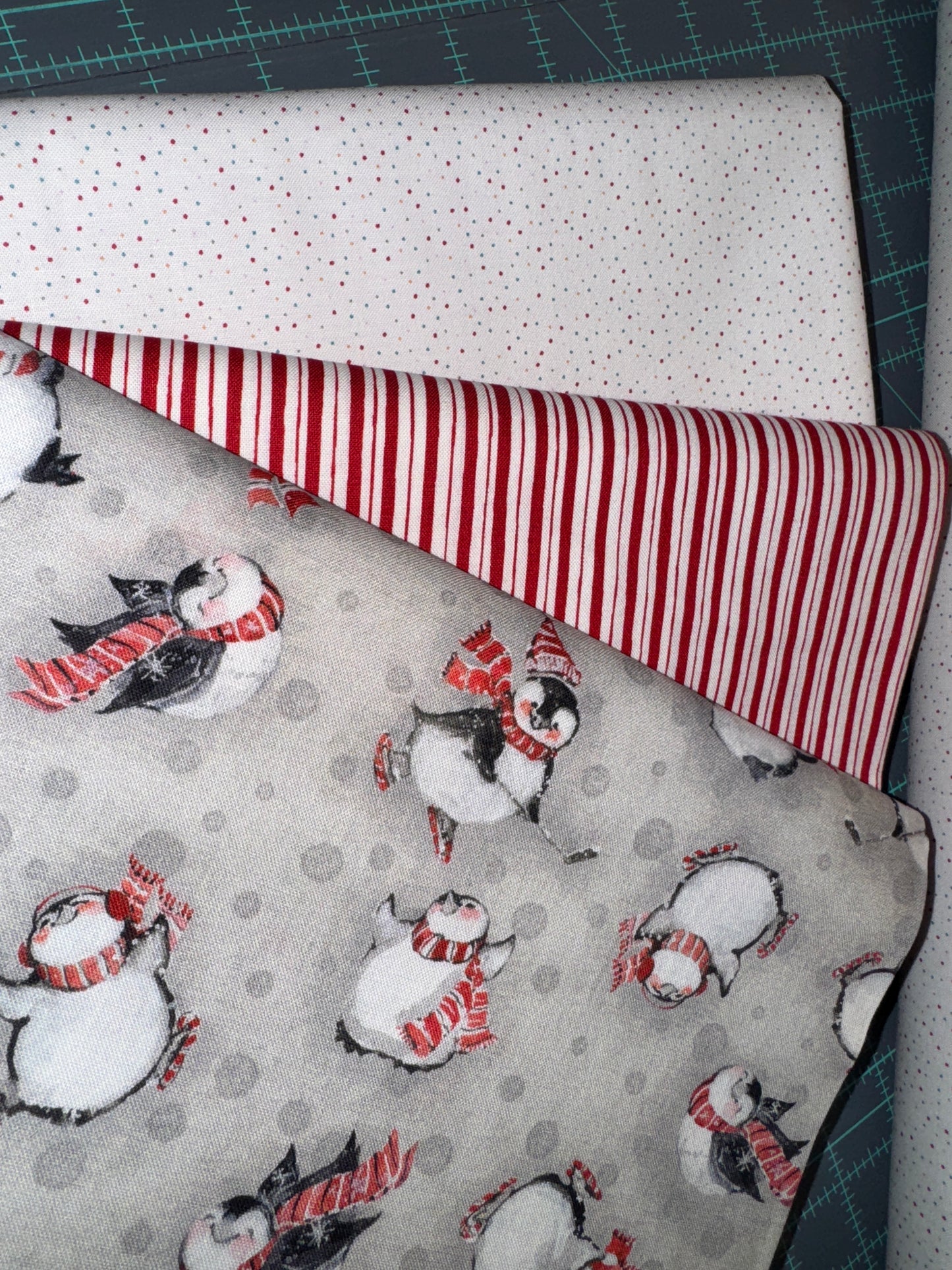 Festive Friends Penguins – 3 Yard Quilt Fabric Bundle | Angels Neverland Exclusive