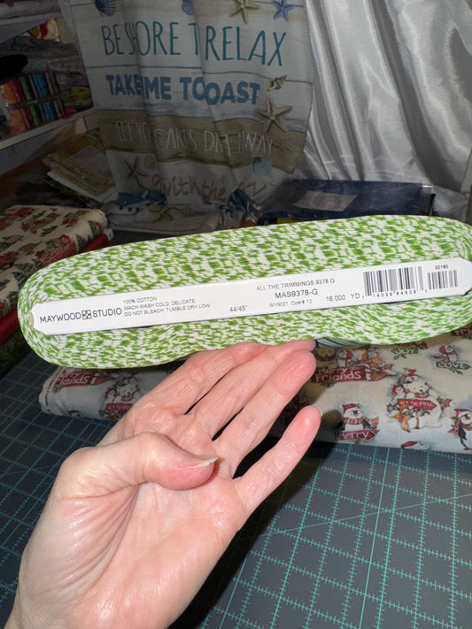 Maywood Studio – All The Trimmings Green Candy Cane Stripe (MAS9378-G)