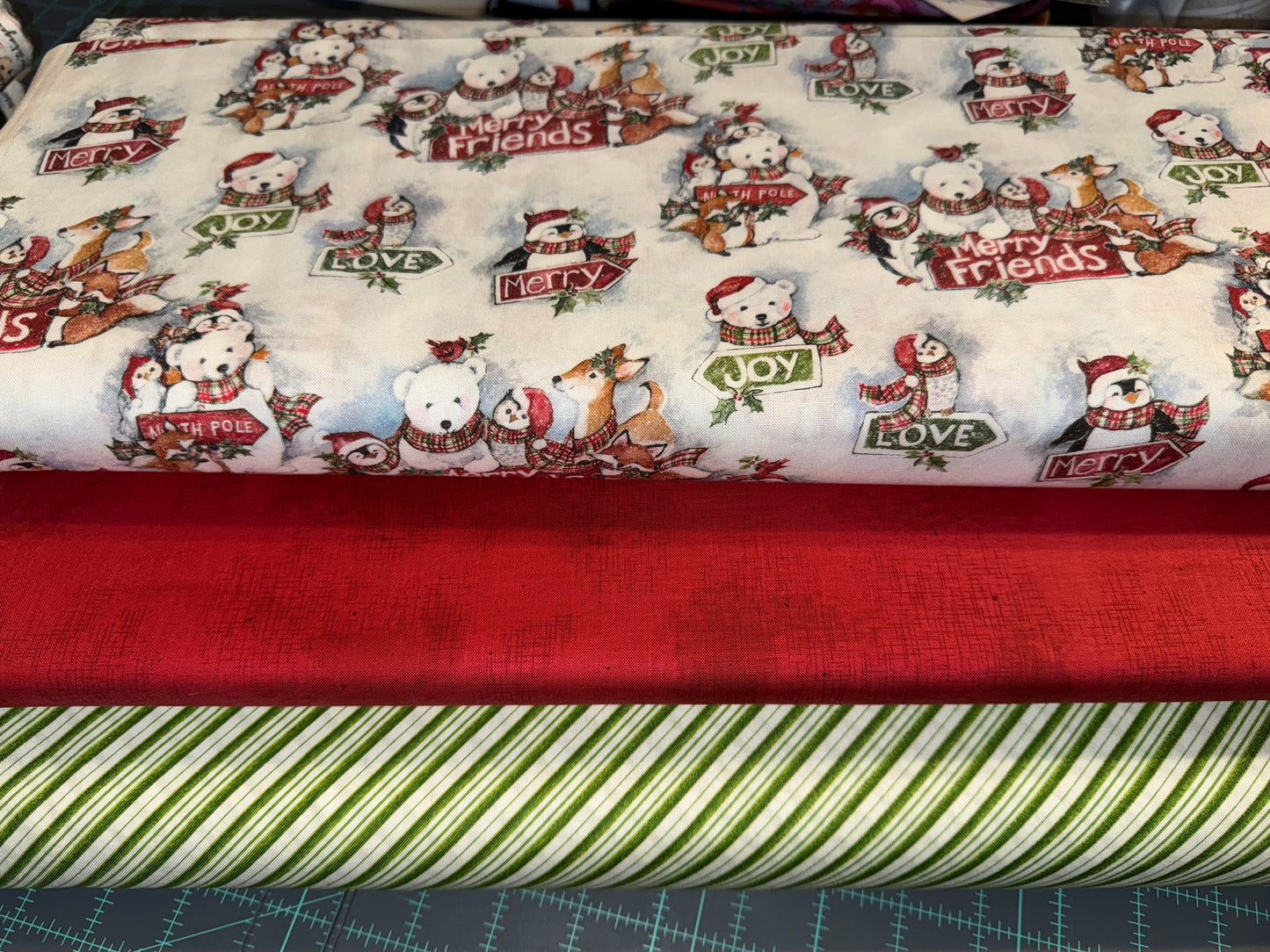 Maywood Studio – All The Trimmings Green Candy Cane Stripe (MAS9378-G)