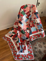 Easy as ABC and 123 Quilt - Poppy Dreams & Poppy Hill Beginner Queen Size Quilt Kit