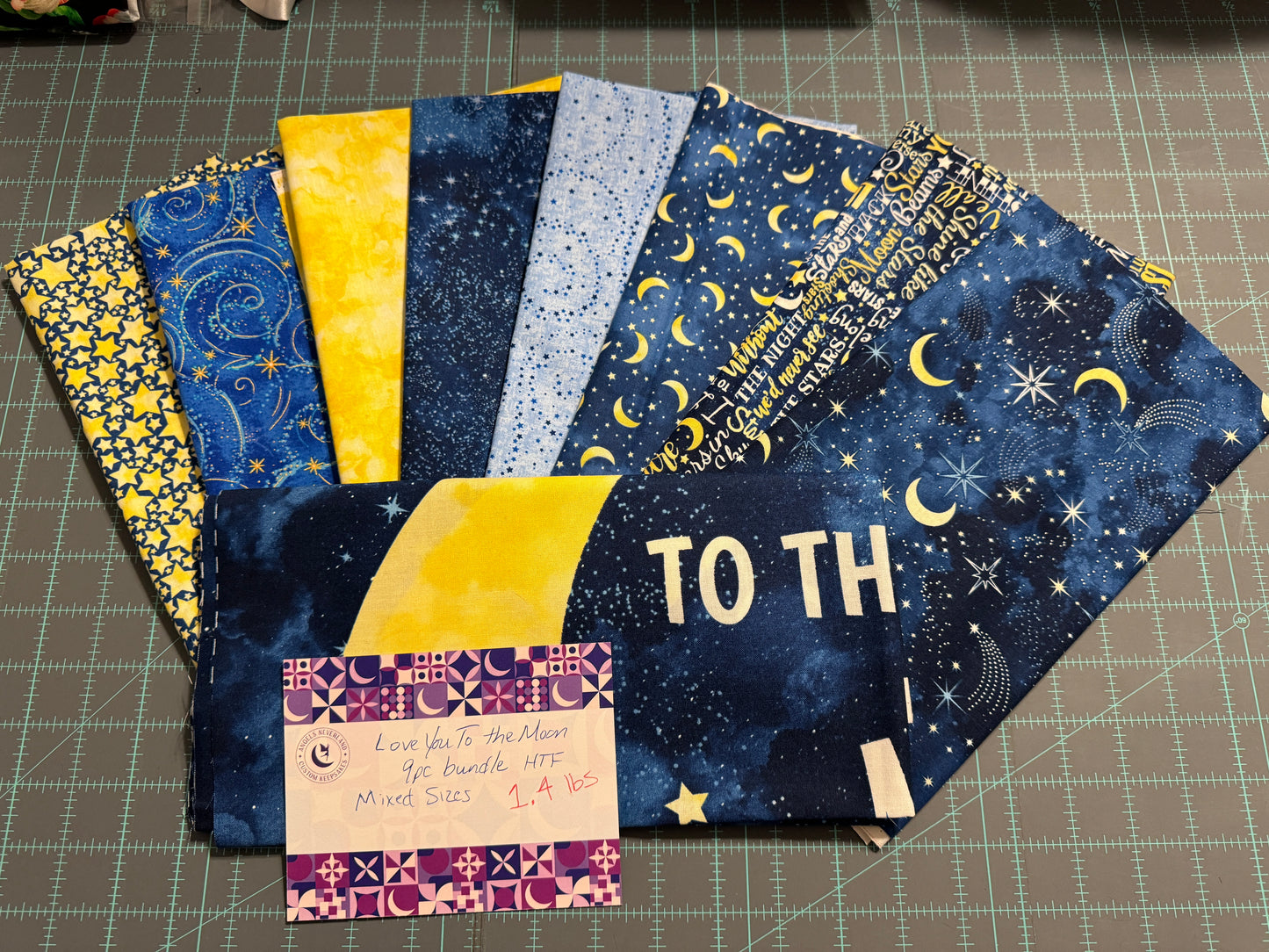 Love you to The Moon and Back Bundled fabric by Timeless Treasures