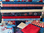 Stars & Stripes Patriotic Fabric Bundle – Panel + 8 FQs (Timeless Treasures)