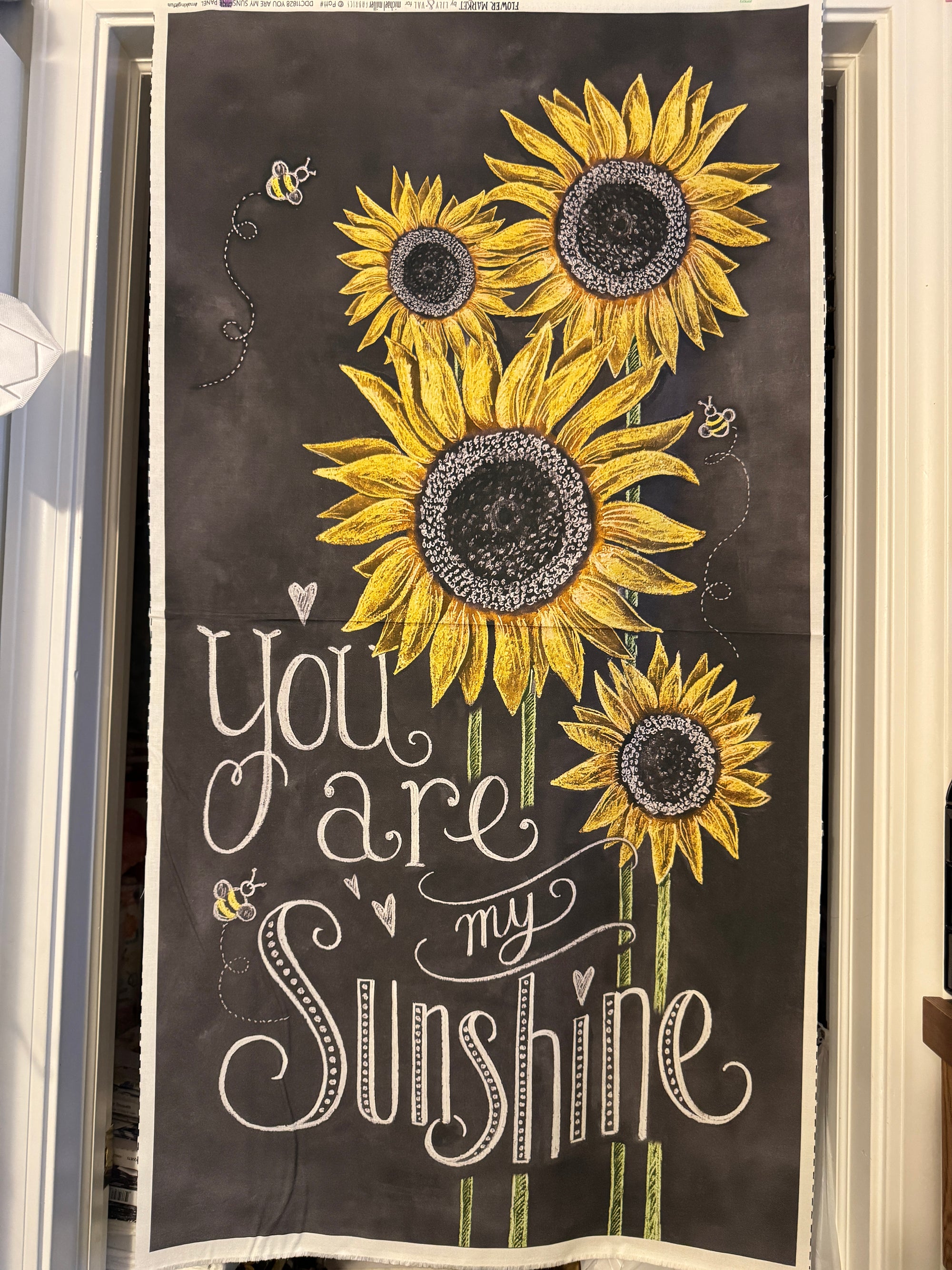 You Are My Sunshine Message Board Sunflower Quilt Kit for the Confident Beginner