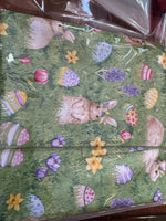 Hoppy Hunting & Bunny Tails Easter Cotton Fabric by the Yard