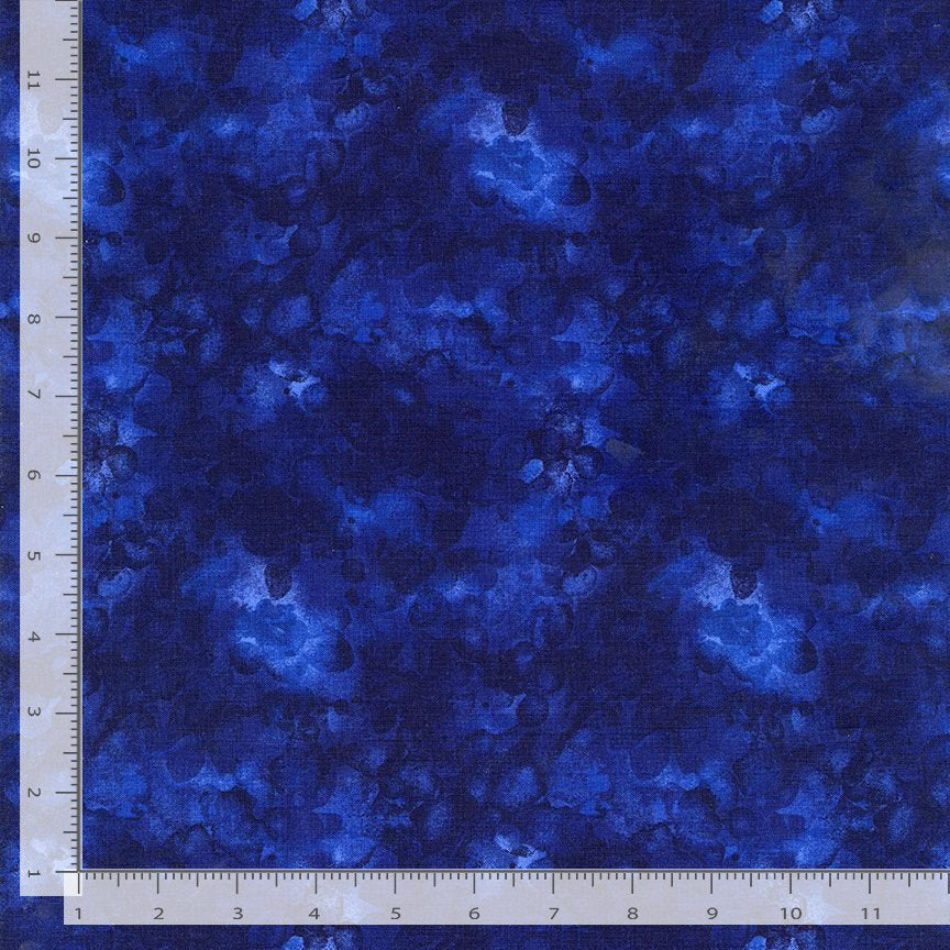 Solid-ish Indigo Watercolor Texture Blender Fabric by the Yard – Kimberly Einmo | Timeless Treasures KIM-C6100 Indigo