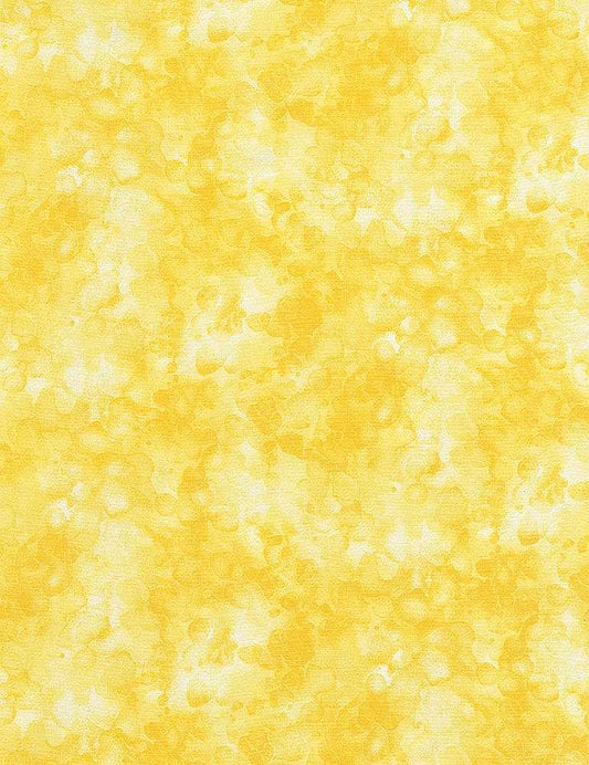 Solid-Ish Watercolor Texture KIM-6100 Lemon Blender Cotton Fabric