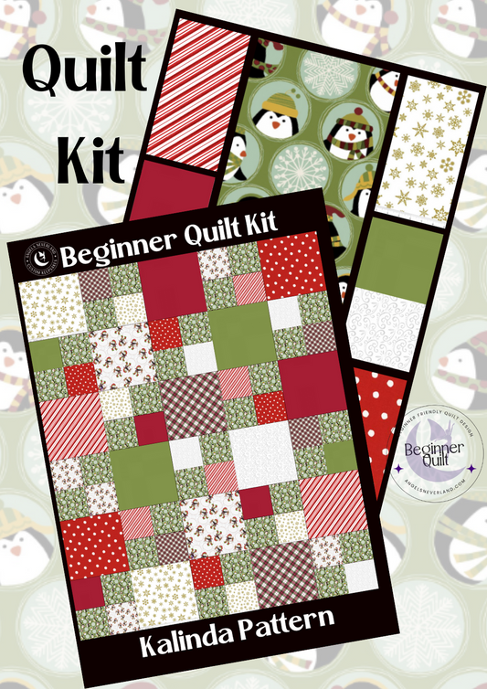 Christmas Quilt Kits with Penguin Theme