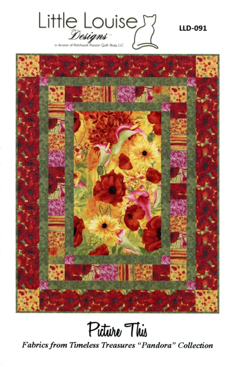 Framed in Florals: Dragonfly Mist Quilt Kit | Timeless Treasures Fabric - Framed Collection