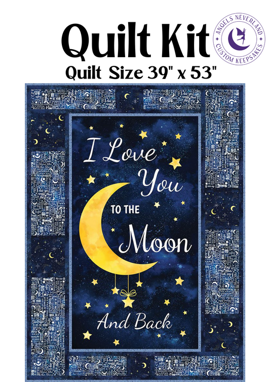 Message Board Quilt Kit, Love You to the Moon & Back - Nursery Quilt Kit