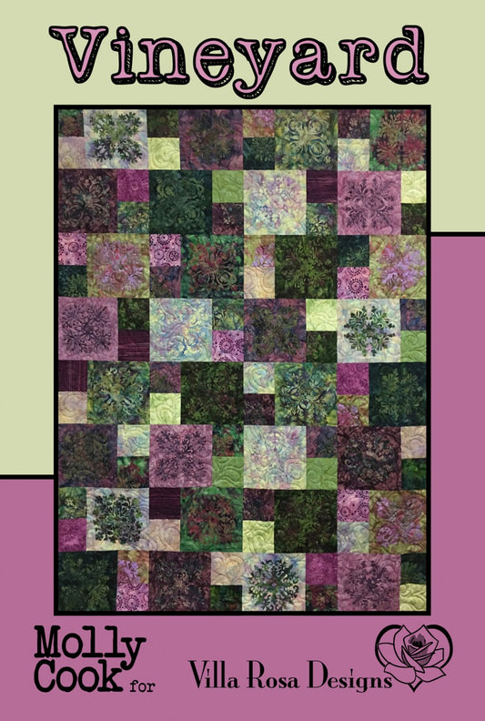 Vineyard Quilt Pattern Only - Fast Quilt Pattern for the Busy Beginner