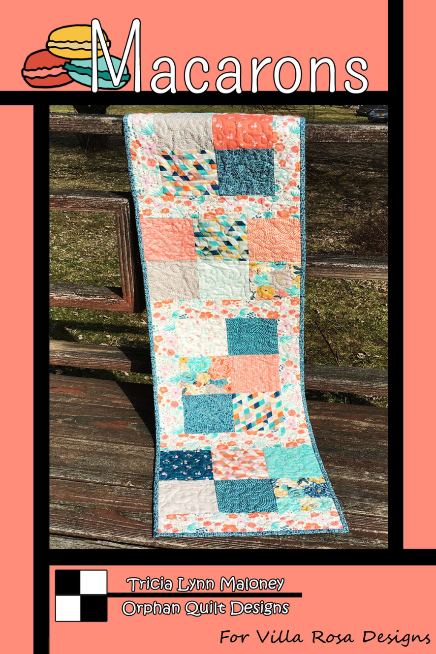 Macarons Table Runner Pattern only by Orphan Quilt Designs for Villa Rosa Design