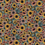 Flower Market Floral Rustic DIY Sunflower Panel Quilt - The Framed Collection