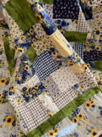 Sunflower Bouquets Beginner Quilt Kit Easy as ABC and 123 Pattern for Lap Size Quilt