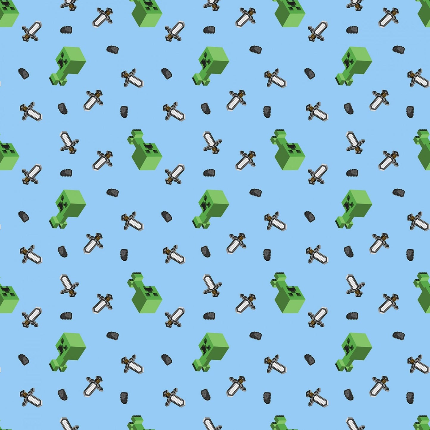 Ultimate Minecraft Fabric Bundle with Alex, Steve, Creepers and Pixel Fabrics