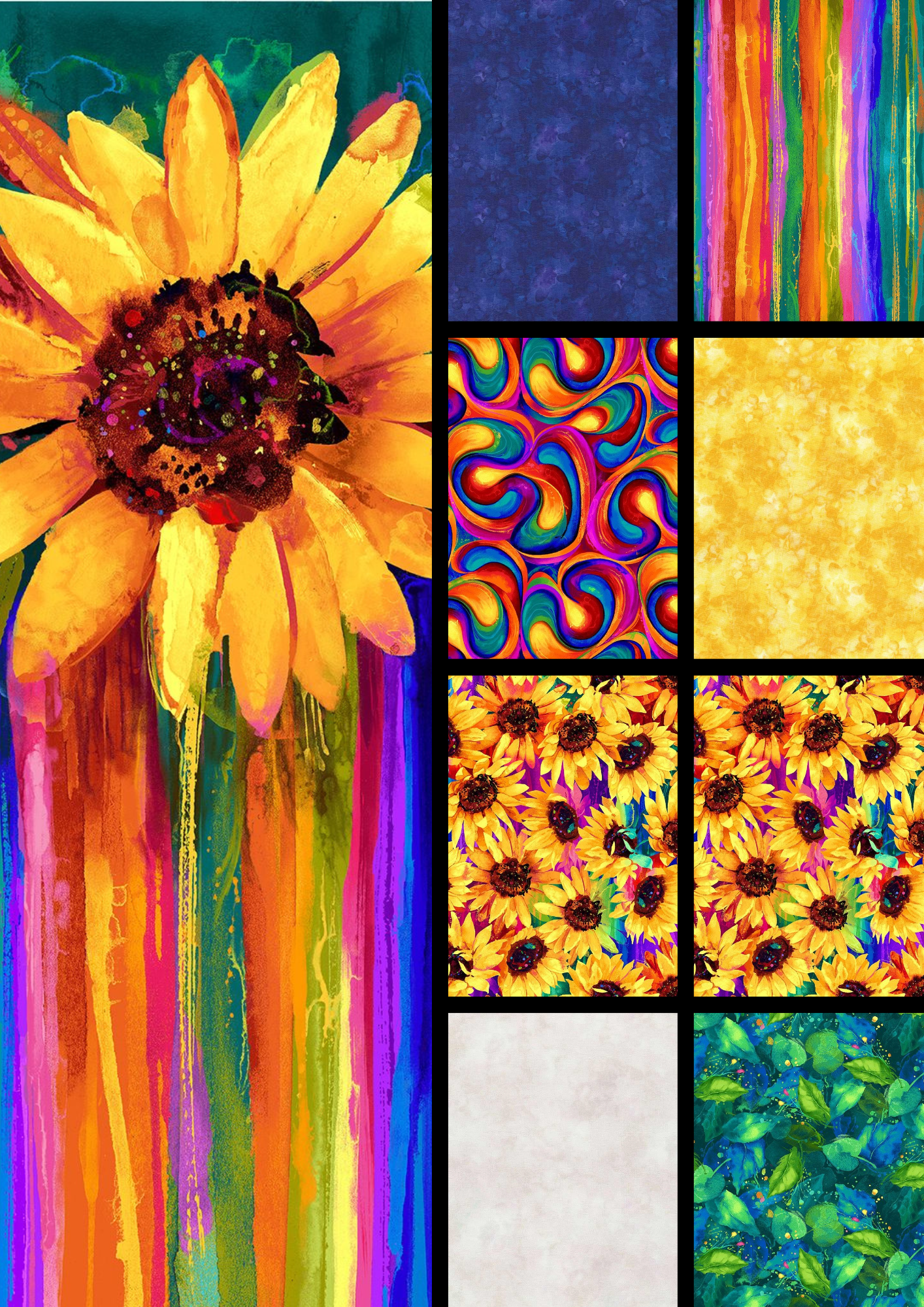 Sundance - ON KEY Beginner Quilt Kit with Sunflower Fabric