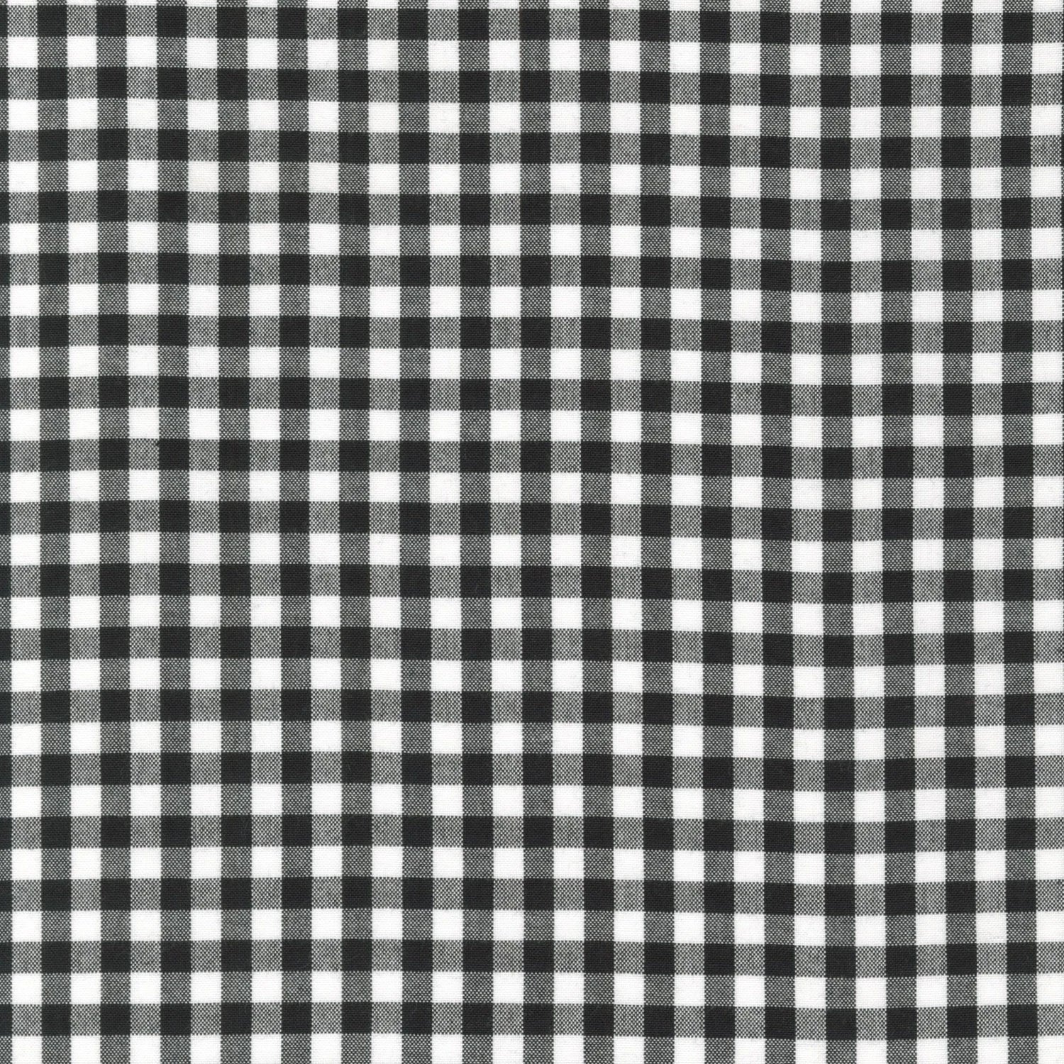 Robert Kaufman Carolina Gingham 1/4" Black Cotton Fabric by the Yard