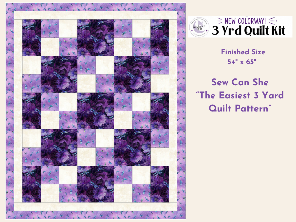 Dragonfly Mist: Twilight Edition 3 Yard Quilt Kit | Timeless Treasures Fabric + Free Pattern Link