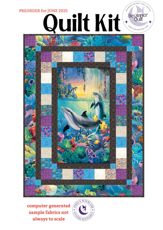 Dolphin Falls Panel Beginner QUILT KIT with Picture This Pattern PREORDER
