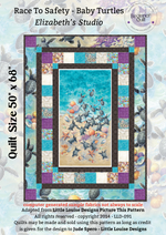 Race to Safety Baby Sea Turtle Panel Beginner QUILT KIT with Picture This Pattern