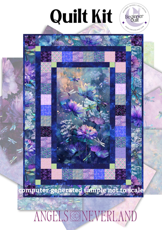 Framed in Florals: Dragonfly Mist Quilt Kit | Timeless Treasures Fabric - Framed Collection