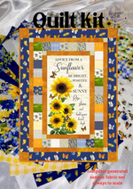 Advice From A Sunflower Panel & Sunflower Bouquets PRECUTS - DIY Beginner Quilt Kit - Picture This Pattern